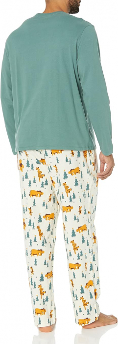 Pijama Amazon Essentials pentru bărbați cu Winnie de Pluș, din bumbac, Marimea L [6]