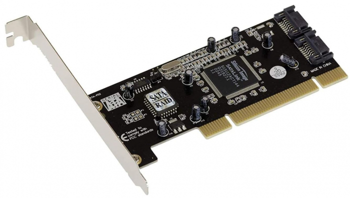Placa de expansiune KALEA-INFORMATIQUE, PCI către SATA cu 2 porturi independente sau Raid 0.1, chipset Silicon Image SIL3112 [4]