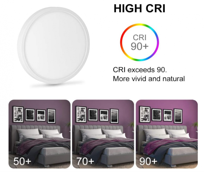 Plafoniera LED Bapro 20W, 3000K alb cald Ø 17cm [3]