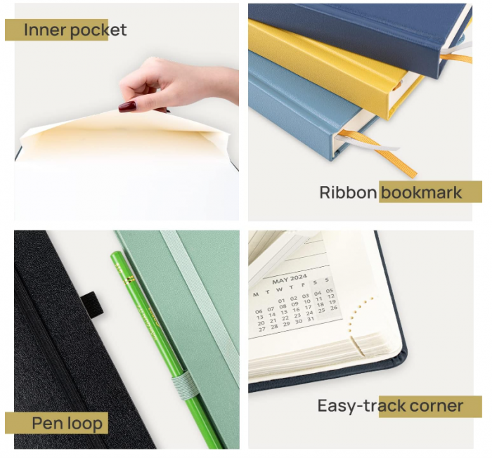 Planificator academic POPRUN 2023 2024, 26.5 x 21.5 cm, albastru [5]