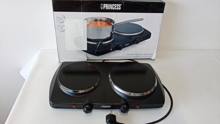 Plită electrică dublă ceramică Princess 303021, 16 și 19 cm, 800 și 1200 W, Negru [2]