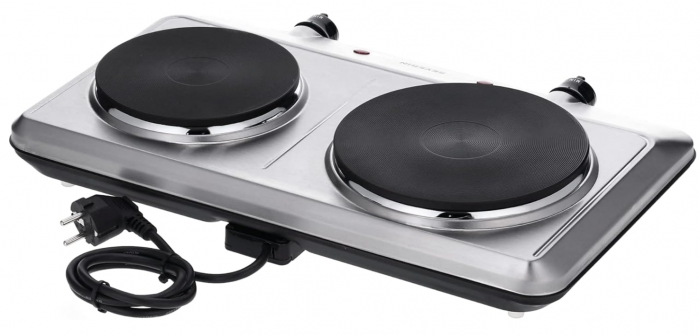 Plita electrica dubla SEVERIN DK 1014, 2500W, otel inoxidabil [8]