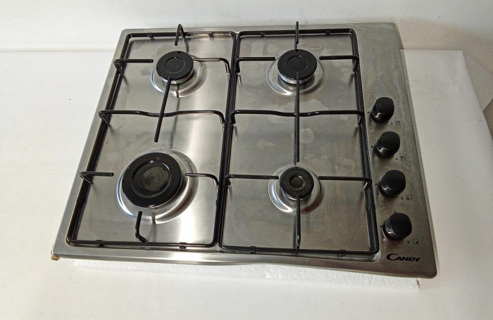 Plita incorporabila Candy CHW6LBX, Gaz, 4 Arzatoare, Aprindere electrica, 59.5 x 51 x 8 cm, Inox [2]
