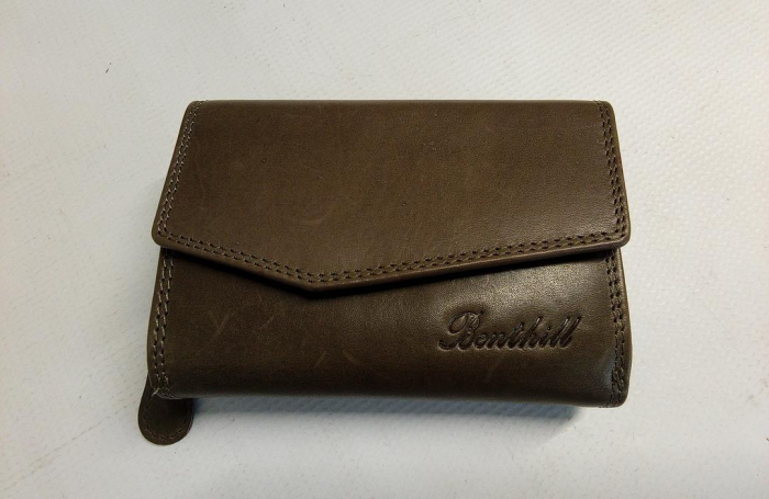 Portofel damă din piele naturală Benthill, cu protecție RFID, maro [2]