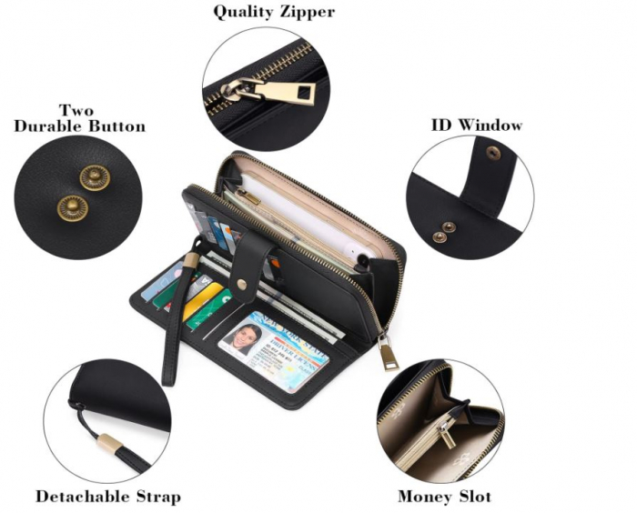 Portofel dama GAEKEAO, Protectie RFID, din piele [3]