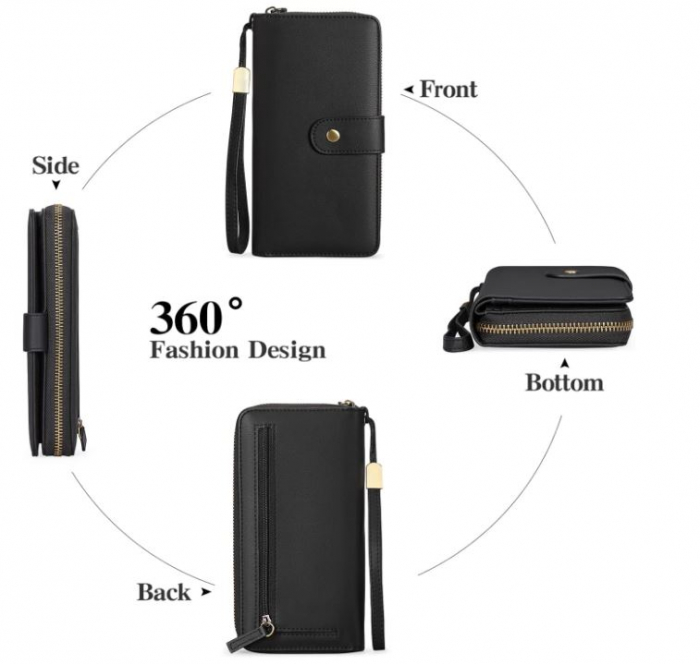 Portofel dama GAEKEAO, Protectie RFID, din piele [4]