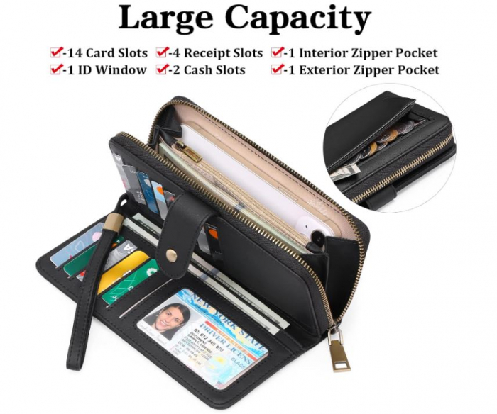 Portofel dama GAEKEAO, Protectie RFID, din piele [2]