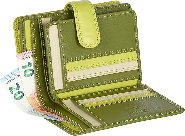 Portofel dama Visconti RB51, din piele, protectie RFID, verde [2]