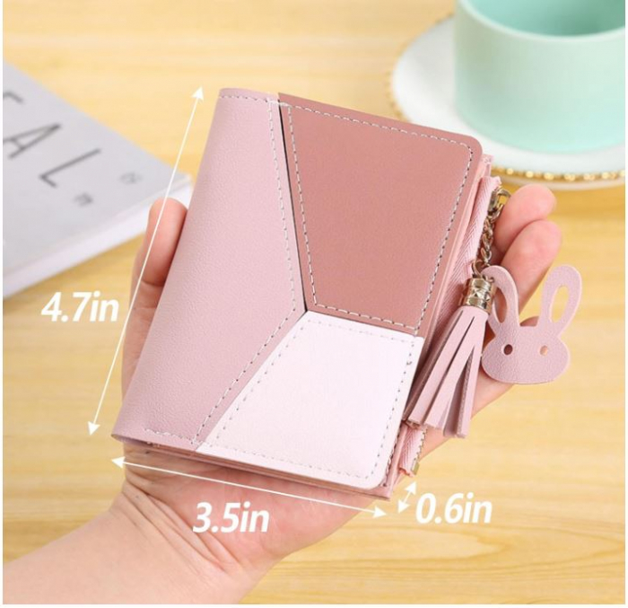 Portofel de dama DXIA din piele PU, roz [3]