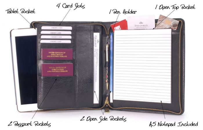 Portofel din piele CATWALK COLLECTION, cu fermoar [4]