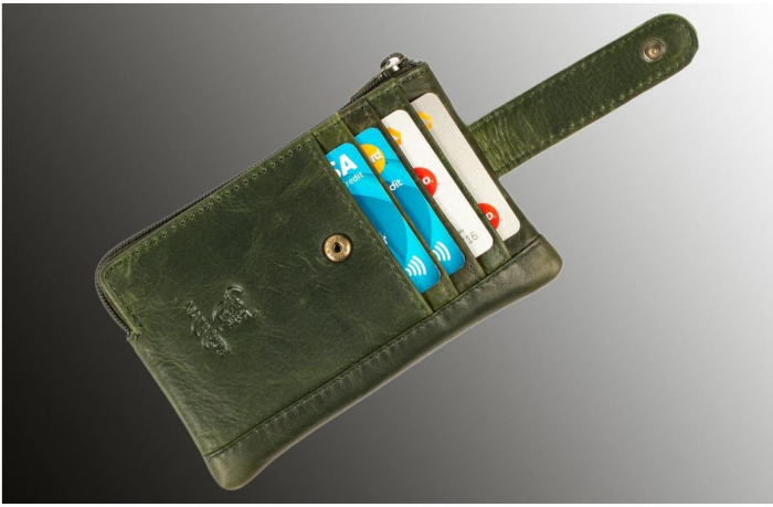Portofel din piele MATADOR K-0111, protectie RFID, verde [6]