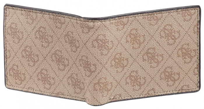 Portofel din piele pentru barbati GUESS, protectie RFID, maro [2]