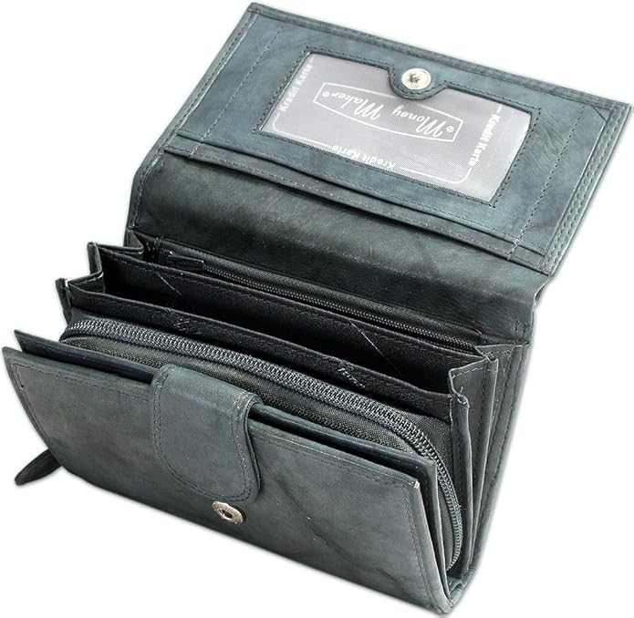 Portofel din piele pentru femei Money Maker, gri [2]