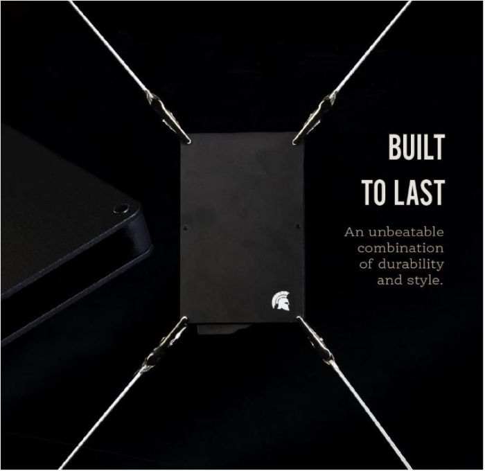 Portofel pentru carduri POWR, cu protectie RFID, negru [5]