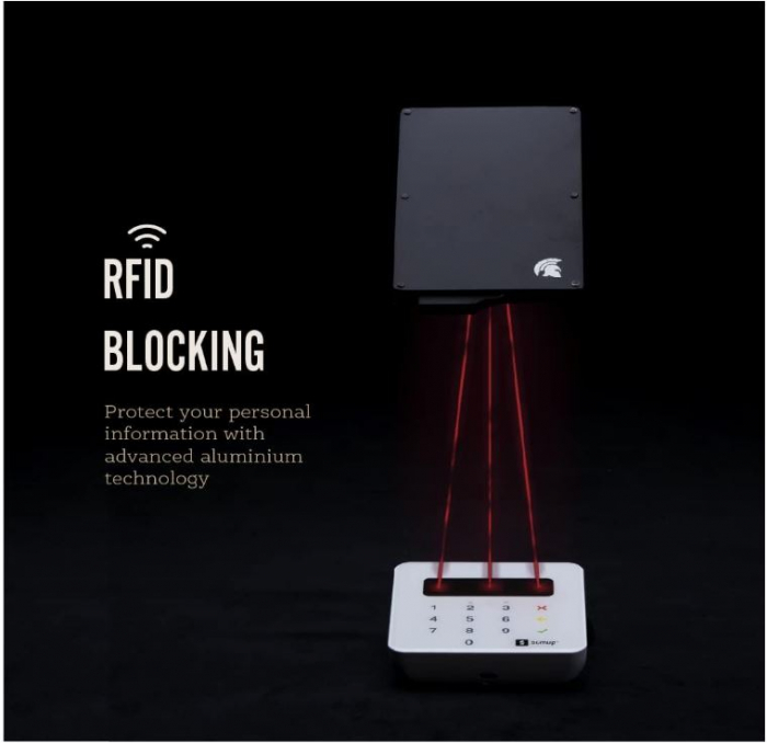 Portofel pentru carduri POWR, cu protectie RFID, negru [3]