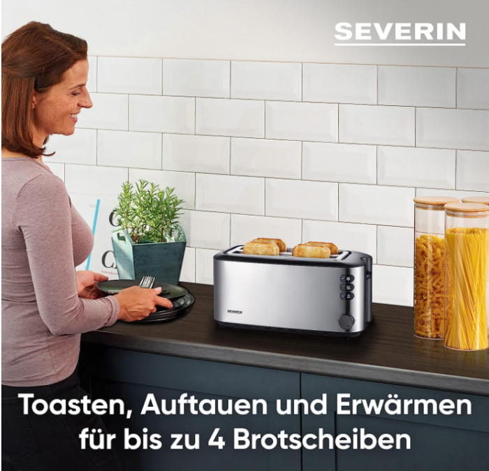 Prafjitor de pâine SEVERIN, 1400 W, oțel inoxidabil, AT 2509 [4]