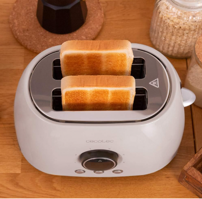 Prajitor de pâine Cecotec Digital ClassicToast 8000, 800 W, 2 fante extra largi, bej [5]