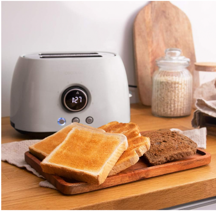 Prajitor de pâine Cecotec Digital ClassicToast 8000, 800 W, 2 fante extra largi, bej [8]