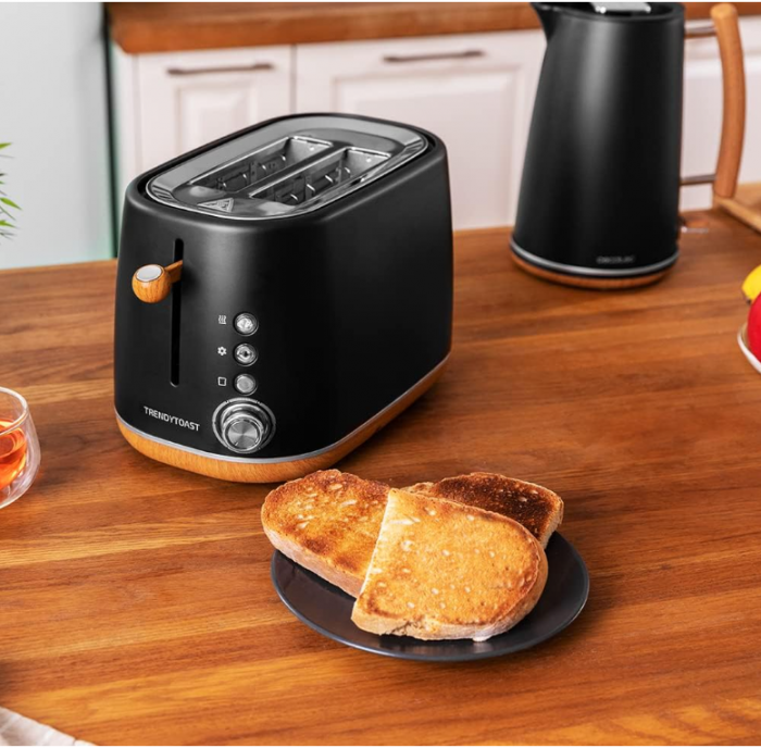 Prajitor de paine CECOTEC TrendyToast 9000 Black Woody, 900 W, 2 felii [2]