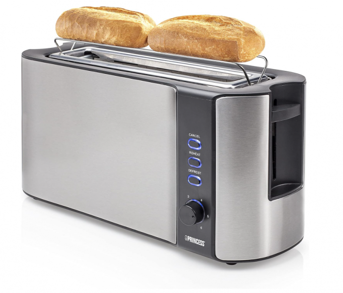 Prajitor de pâine Princess 142353 cu fantă lungă, oțel inoxidabil, negru [10]