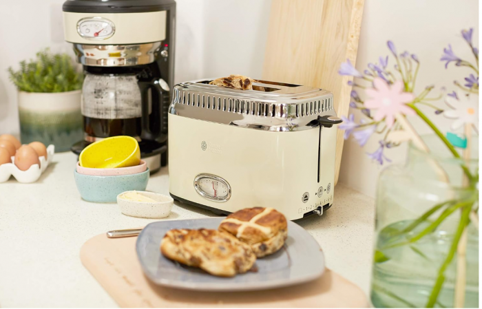 Prajitor de paine Russell Hobbs 21682-56 Retro Vintage 1300W, Crem [9]