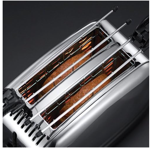 Prajitor de paine Russell Hobbs Chester 23310-57, 2 felii, temperatură reglabilă, Argintiu [5]