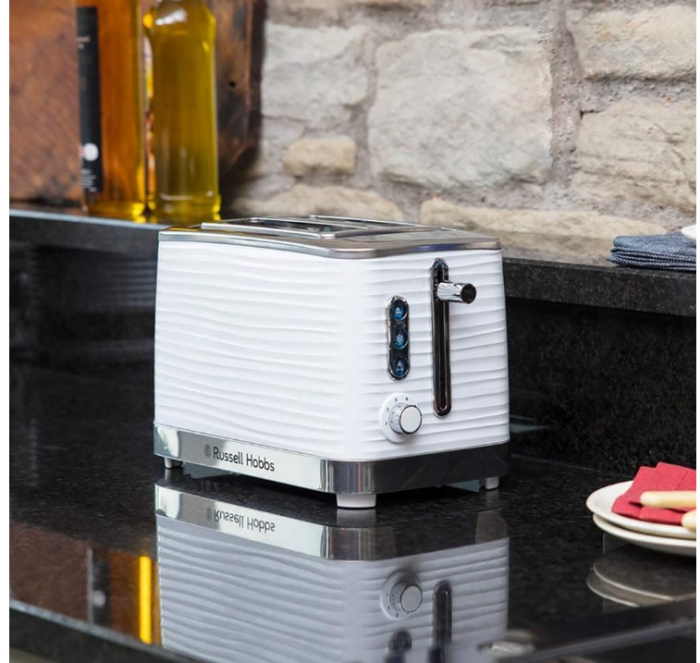 Prajitor de paine Russell Hobbs Inspire White 24370-56, 1050 W, 2 felii, Alb/Crom [4]