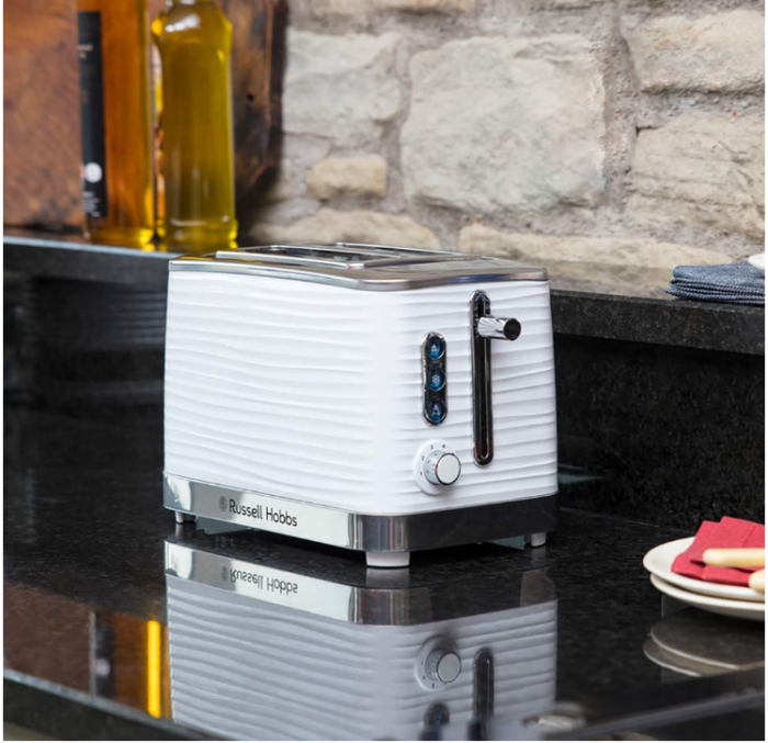 Prajitor de paine Russell Hobbs Inspire White 24370-56, 1050 W, 2 felii, Alb/Crom [6]