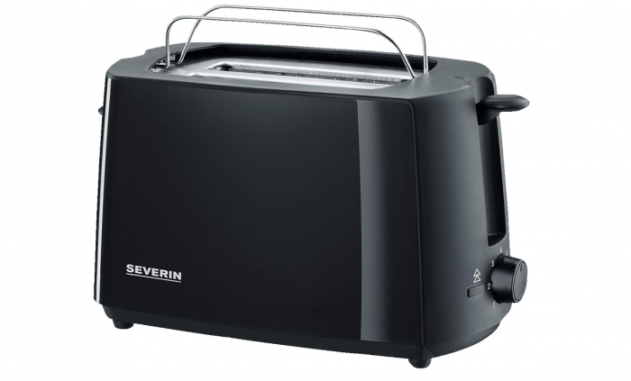 Prajitor de pâine SEVERIN 700 W, 2 felii, negru, AT 2287 [1]