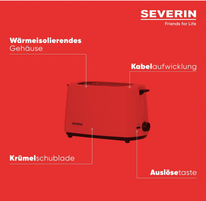 Prajitor de pâine Severin AT 2286, 700 W, alb/negru [4]