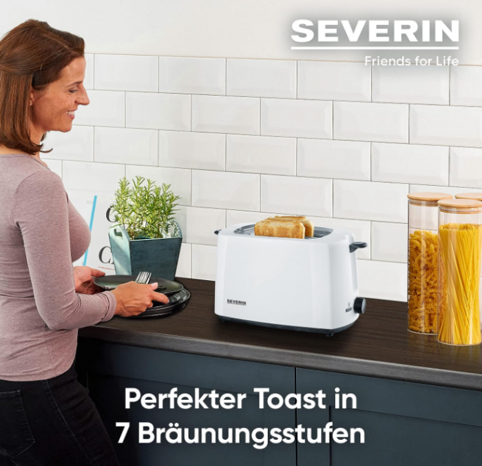 Prajitor de pâine Severin AT 2286, 700 W, alb/negru [3]
