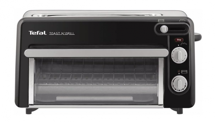 Prajitor de paine si cuptor Tefal TL 6008 Toast n Grill 2 în 1, 1300W, Negru [1]