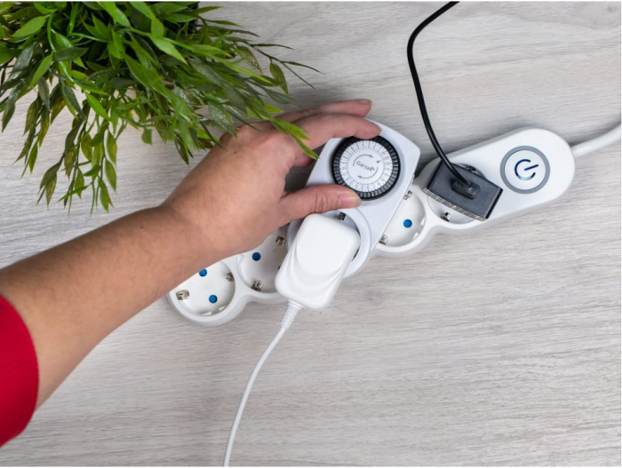 Priza cu Temporizator analogic Garza, Pachet de 2, Alb [4]