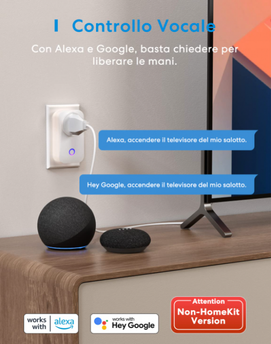 Priză inteligentă Meross WiFi, telecomandă APP, 16A 3840W, tip L, pachet de 3 [3]