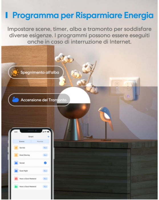Priză inteligentă Meross WiFi, telecomandă APP, 16A 3840W, tip L, pachet de 3 [5]