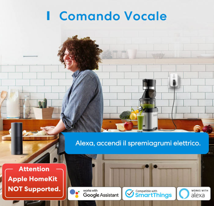 Priză inteligentă WiFi Meross 16A Monitorizare inteligentă a energiei, 240V, 3840W, pachet de 2 [4]