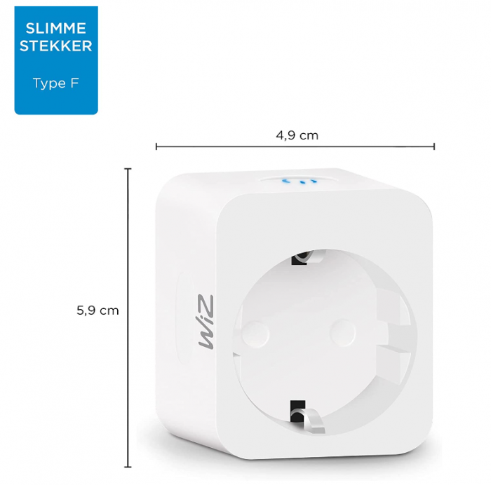 Priza inteligenta WiZ Wi-Fi, controlat prin aplicație, alb [3]