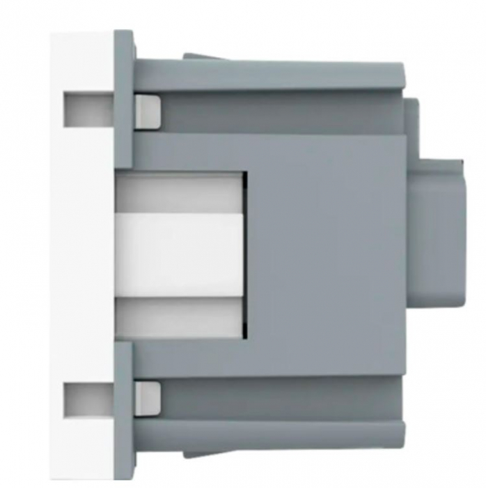 Priză simplă cu împământare Livolo, 2 module, alb [3]