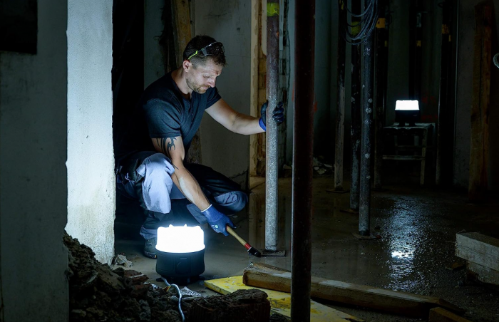 Proiector LED Brennenstuhl 360° pentru construcție, 50W, 5400lm, 6500K, IP54 [7]