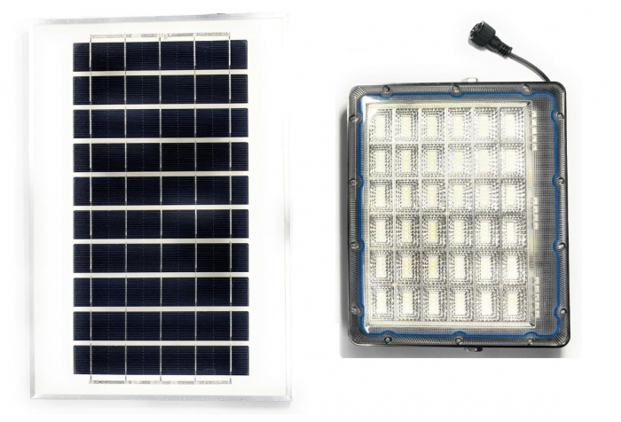 Proiector LED pentru exterior cu panou solar și telecomandă TEMPO DI SALDI 200W Lumină albă rece [8]