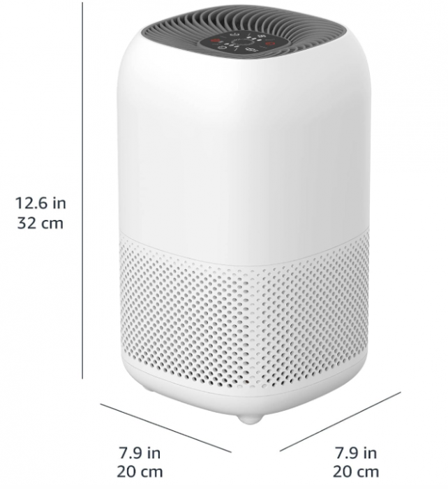 Purificator de aer Amazon Basics, 12 m², filtre de aer True HEPA și Advance Carbon, CADR 100 m³/h [5]