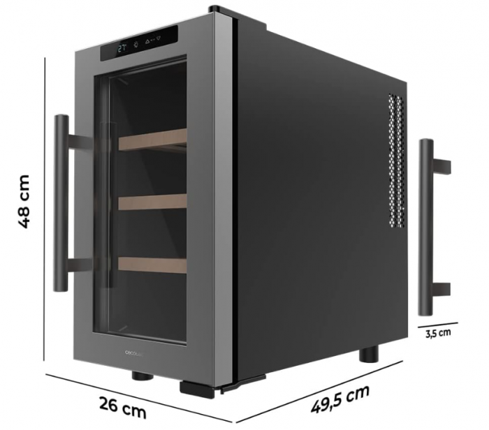 Racitor pentru vinuri Cecotec GrandSommelier 820 CoolWood Bolero 8 sticle, 23L [8]