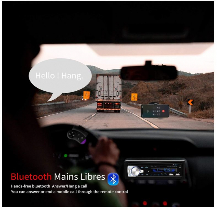 Radio auto Lifelf, 4 x 65W, FM/AM/MP3 Player, 2 x USB, AUX Audio [9]