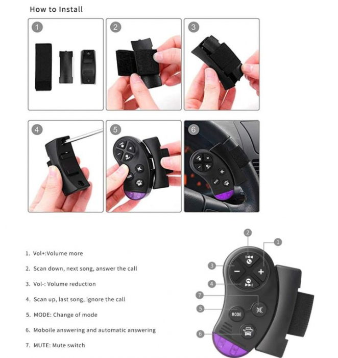 Radio auto Lifelf, 4 x 65W, FM/AM/MP3 Player, 2 x USB, AUX Audio [10]