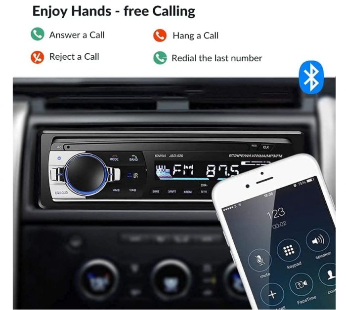 Radio de mașină NK cu Bluetooth 4.0 [3]