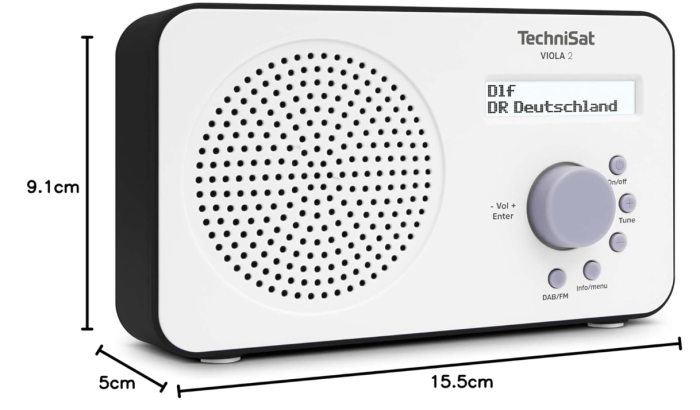 Radio portabil TechniSat Viola 2 cu internet, alb/negru [8]