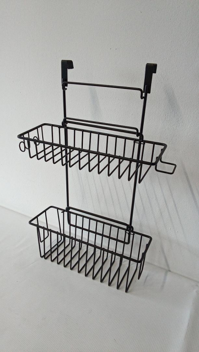 Raft de bucatarie suspendabil WENKO Flexi, 2 niveluri, negru [2]