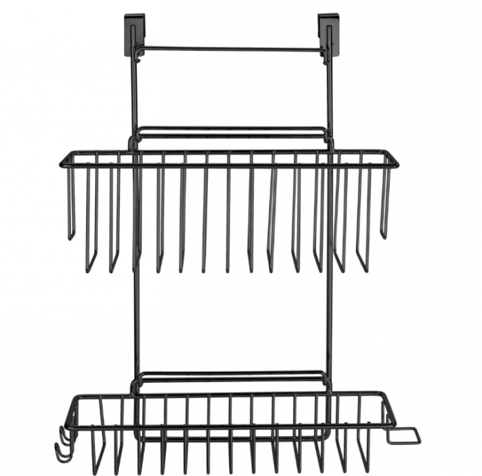 Raft de bucatarie suspendabil WENKO Flexi, 2 niveluri, negru [3]