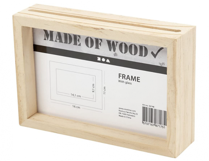 Rama foto 3D din lemn, 16x11 cm [2]