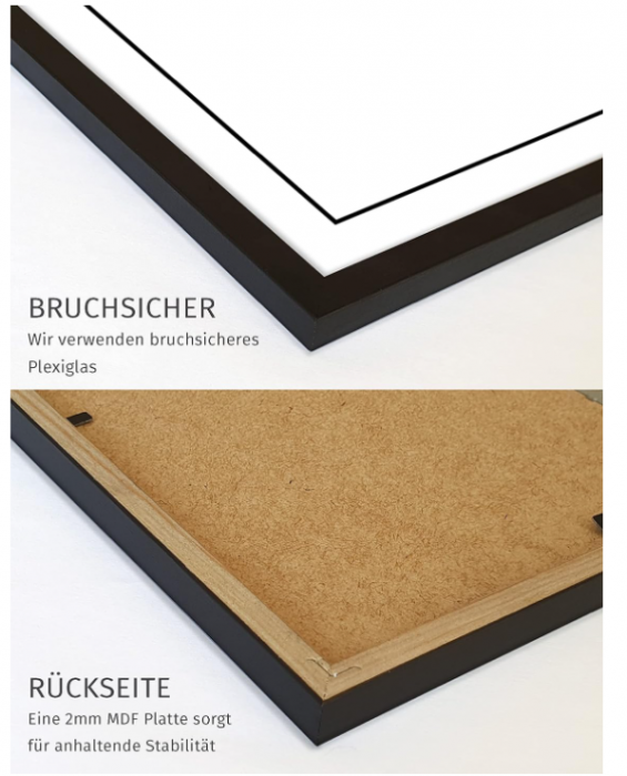 Ramă foto JUNOMI A2 42 x 59,4 cm cu sticlă Plexi [3]